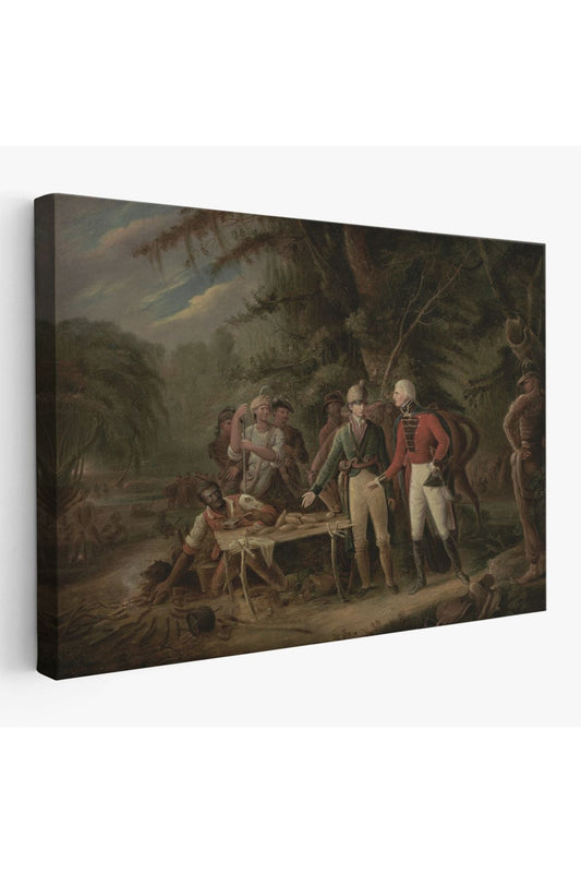 General Francis Marion Bir İngiliz Subayı Yemeğini Paylaşmaya Davet Eden Tablosu-6547