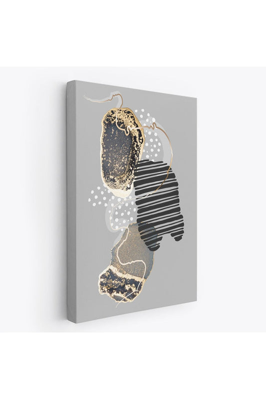 Geometrik Formda Soyut Desenler Dekoratif Kanvas Tablo-5182