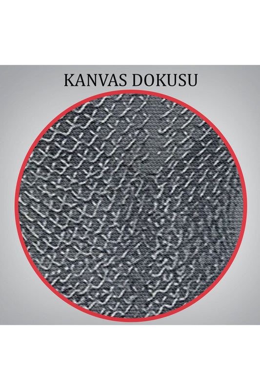 Gri Ve Gümüş Duvar Dekoru, Metalik Efektli Kanvas Tablo, Romantik Beden-5348