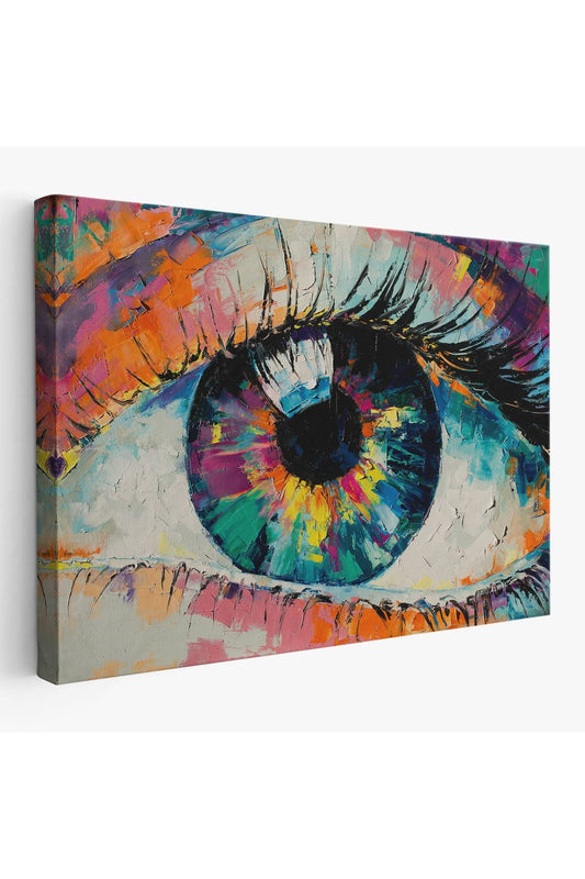 Gözün Kavramsal Soyut Resmi Yağlıboya Görünüm Kanvas Tablo-3655