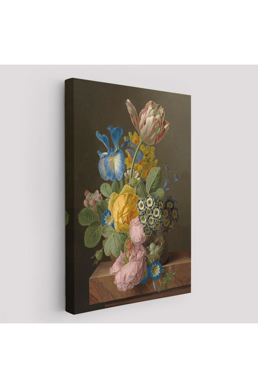 Güzel Çiçekler Yağlıboya Görünüm Dekoratif Kanvas Duvar Tablosu-5937