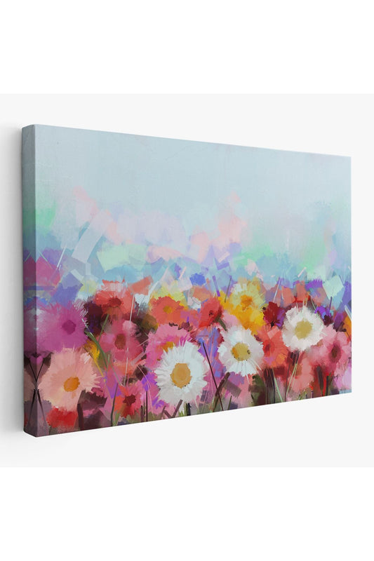 Güzel çiçekler Yağlıboya Görünüm Dekoratif Kanvas Duvar Tablo-3440