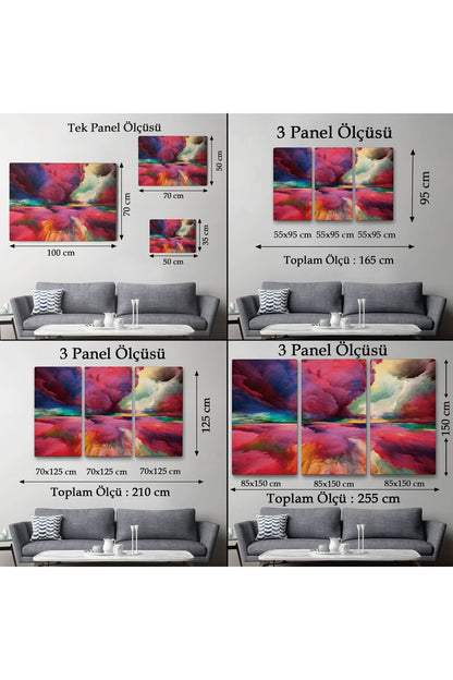 Hayal Gücü Bulutları Dekoratif Kanvas Duvar Tablosu-3721