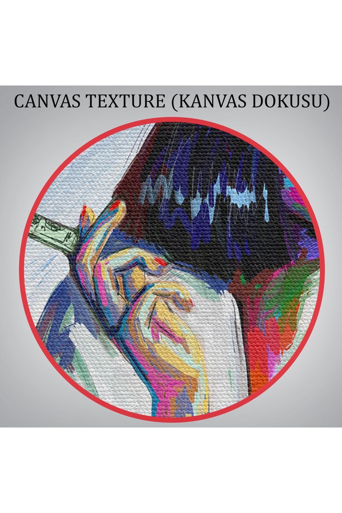 Silahlı Gangster Kız Pop Art Dekoratif Duvar Tablosu-3530