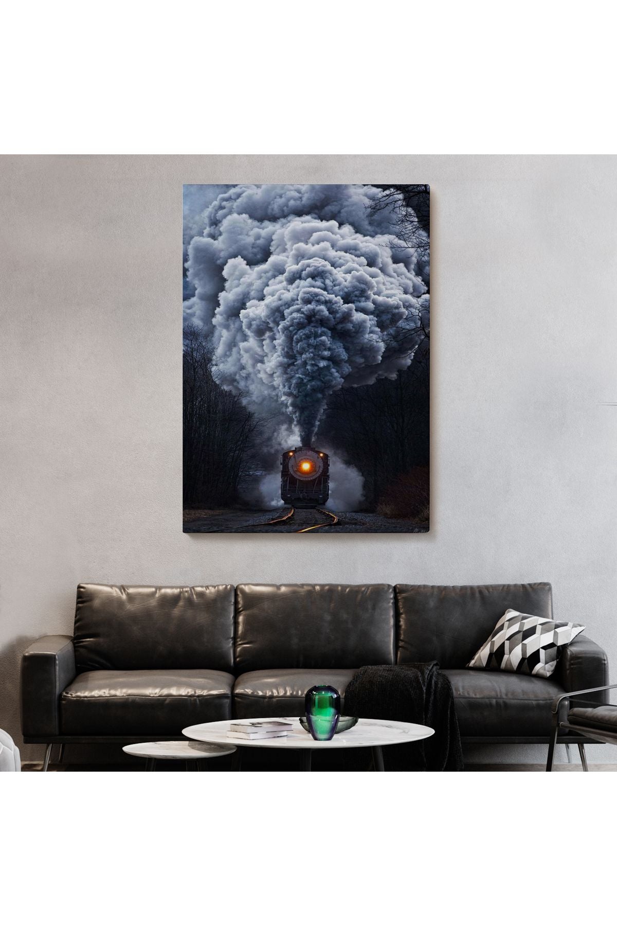 Gri Dumanı ile Kara Tren Tablosu-6015