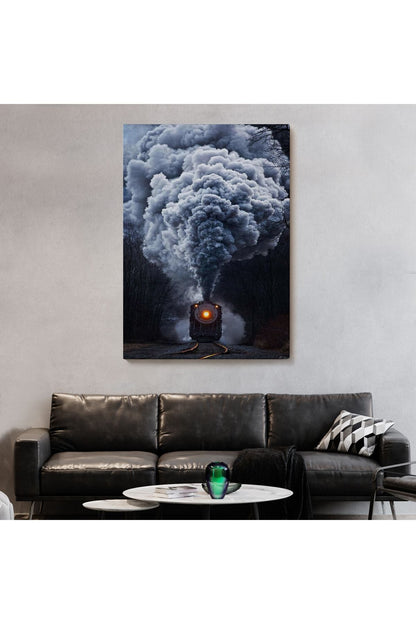 Gri Dumanı ile Kara Tren Tablosu-6015