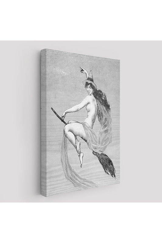 HG Süpürgedeki Cadı, Gotik Sanat Çıplak Cadı Duvar Tablosu-5190