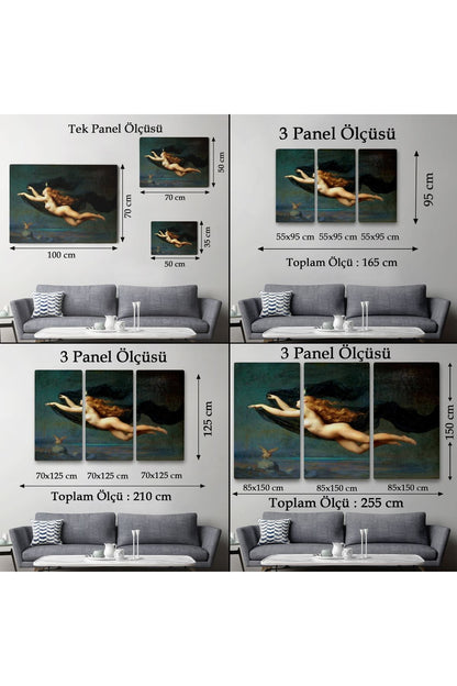 La Nuit by Auguste Raynaud Kanvas Duvar Sanatı Tablo, Klasik Sanat-5406