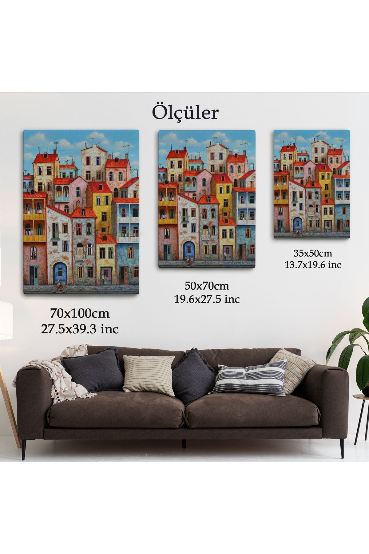Eski Gürcistan Tiflis Şehir Manzara Tablosu -6242