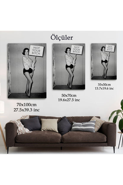 Kadın Hakları Feminist Vintage Kadın Kanvas Tablo-5235