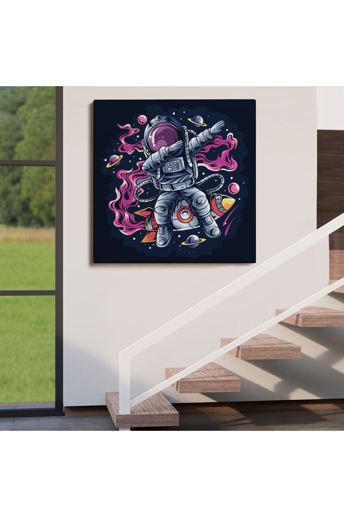 Dans Eden Astronot Kanvas Tablo-5069