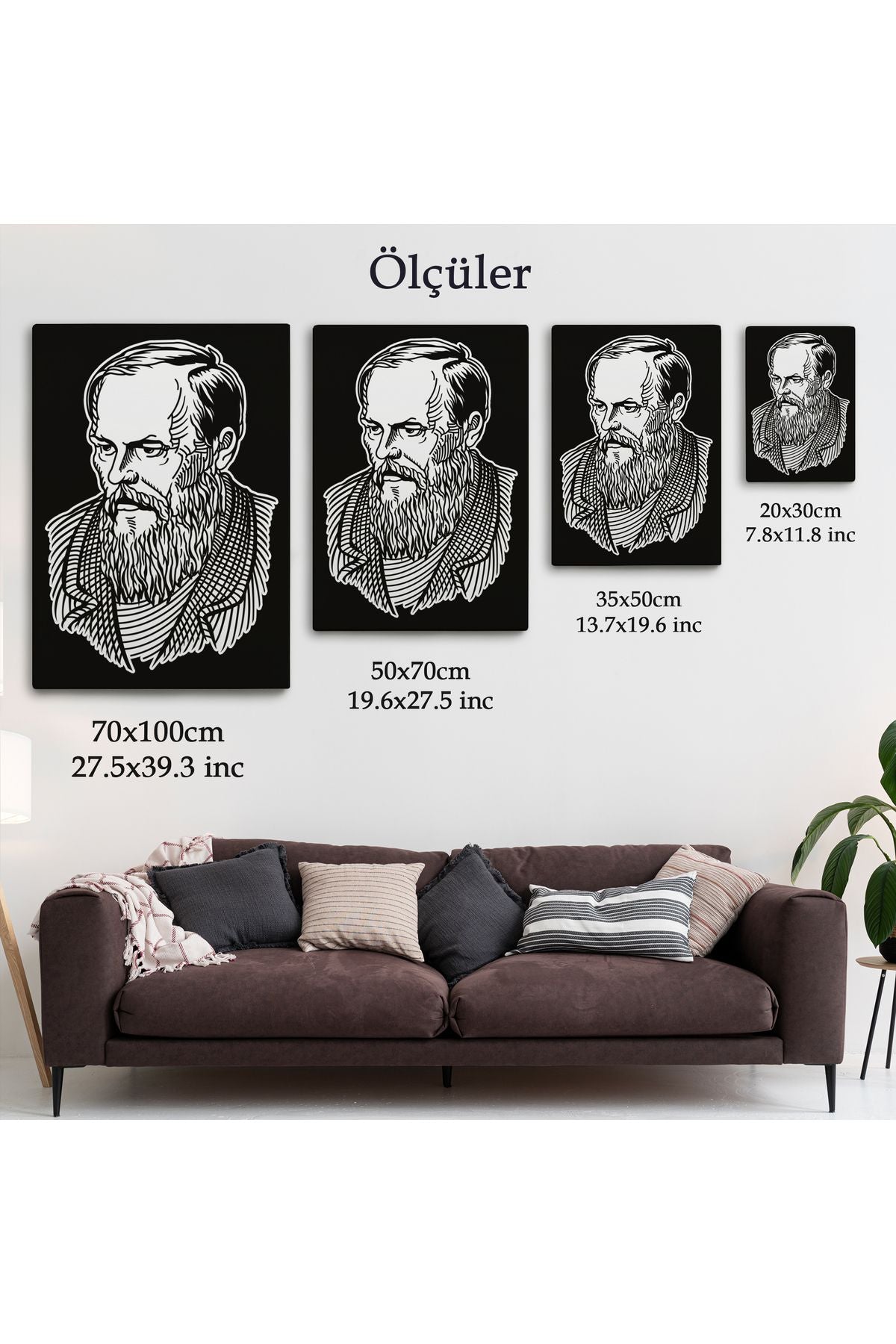 Fyodor Mihayloviç Dostoyevski Dekoratif Kanvas Tablo-5913