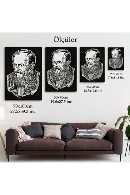 Fyodor Mihayloviç Dostoyevski Dekoratif Kanvas Tablo-5913