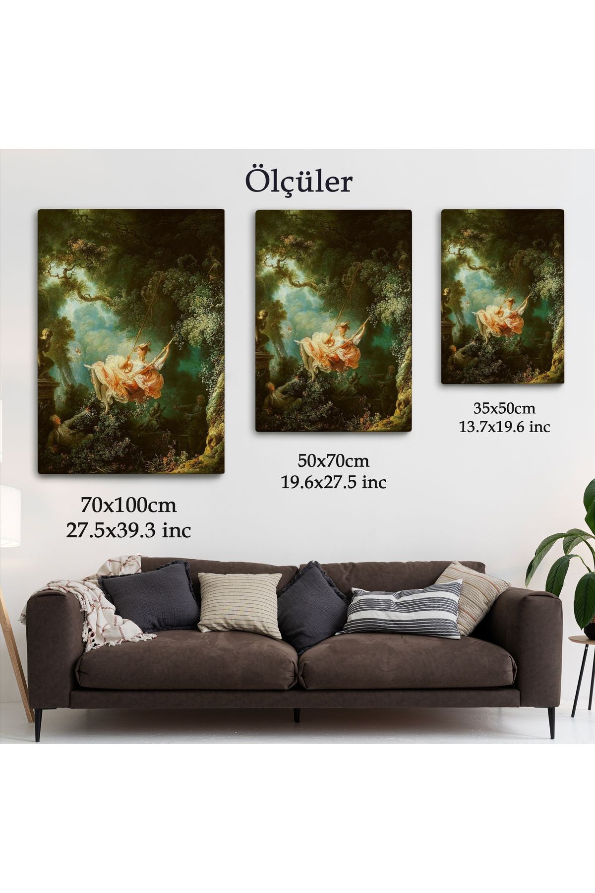 Jean-Honore Fragonard Salıncağın Mutlu Kazaları Tablosu-6253