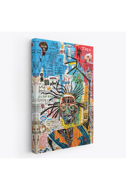 Jean Michel Basquiat Jazz King Kanvas Tablo, Jazz King Canvas Tablo-4964