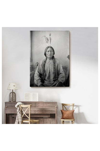 Kanvas, Duvar Tablosu, Dekoratif, Sitting Bull Oturan Boğa Son Kızılderili Kabile Şefi 6416 EGKNV