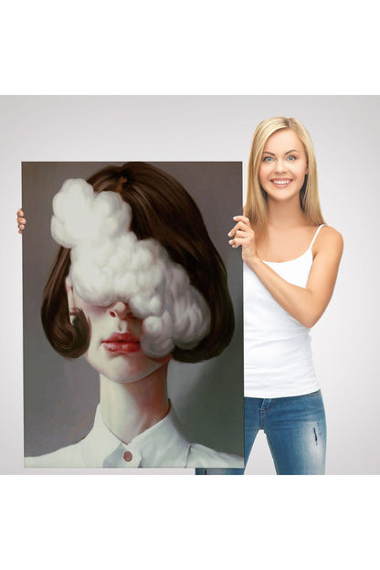 Modern Gerçeküstü Kadın Sanatı Kanvas Tablo, Pop Art KanvasTablo Sanatı-5212