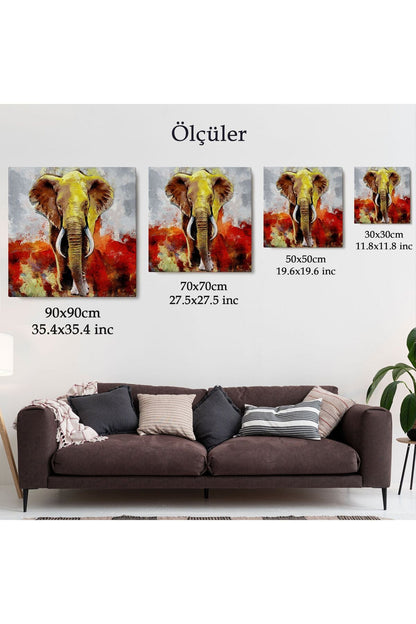 Modern Fil Yağlıboya Görünüm Dekoratif Kanvas Duvar Tablosu-5839