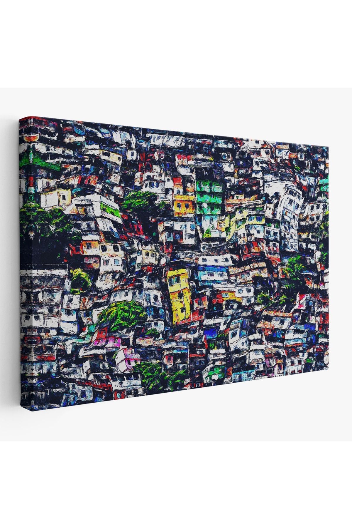 Kalabalık Şehir Manzarası Duvar Tablosu-1228