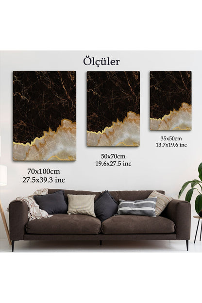 Mermer Desenli Dekoratif Kanvas Tablo-5176