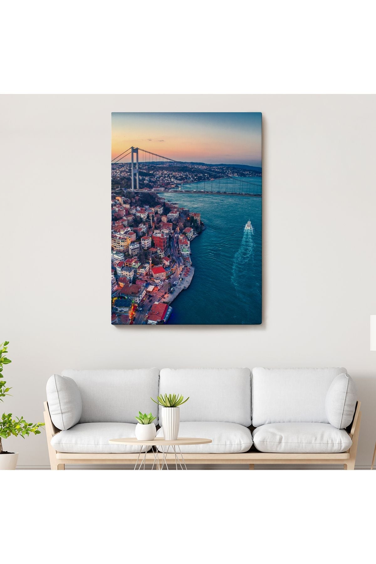 Boğaziçi Kuş Bakışı Dekoratif Kanvas Tablo-5971