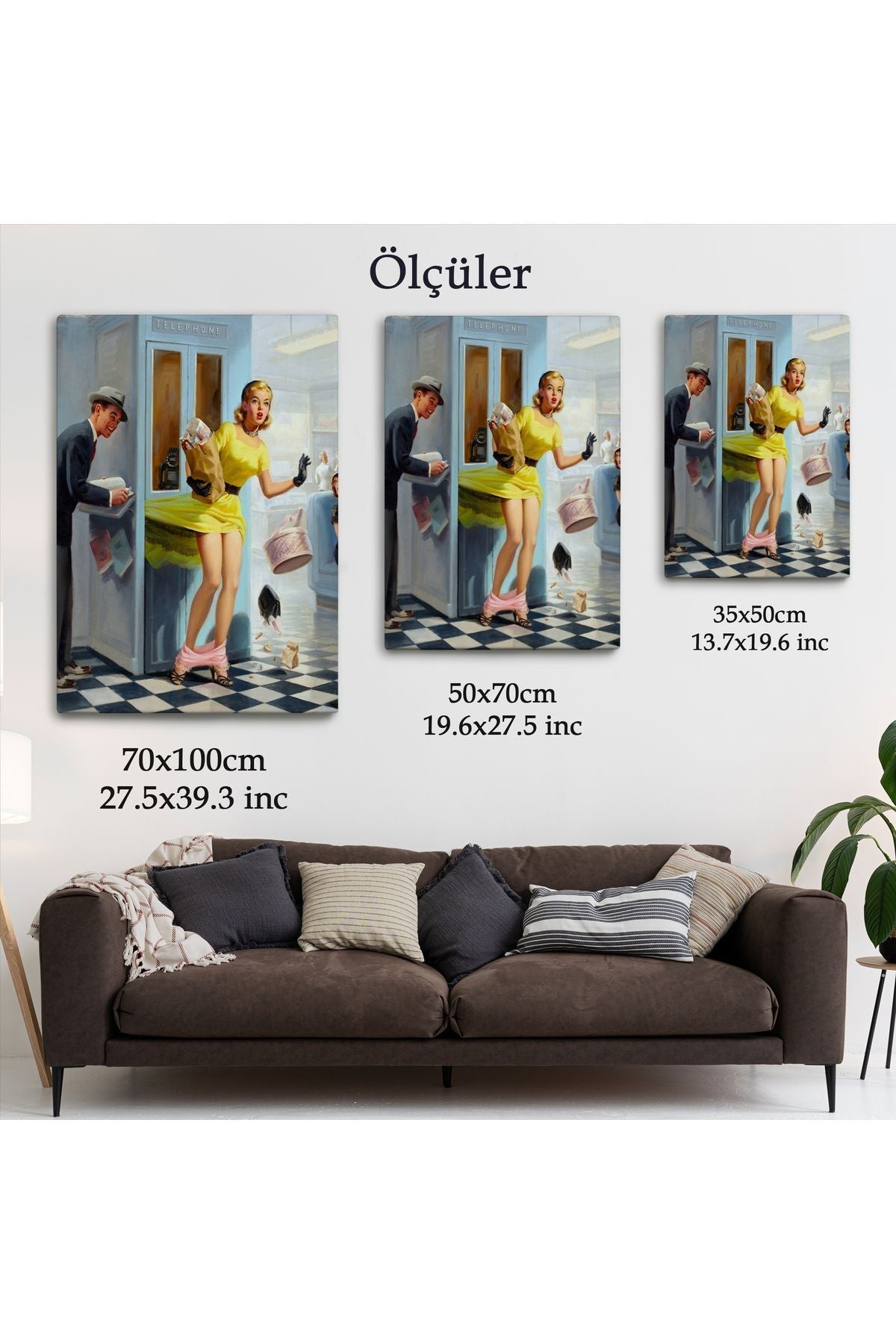 Kanvas, Duvar Tablosu, Dekoratif, Pin-up Girl 6458 EGKNV