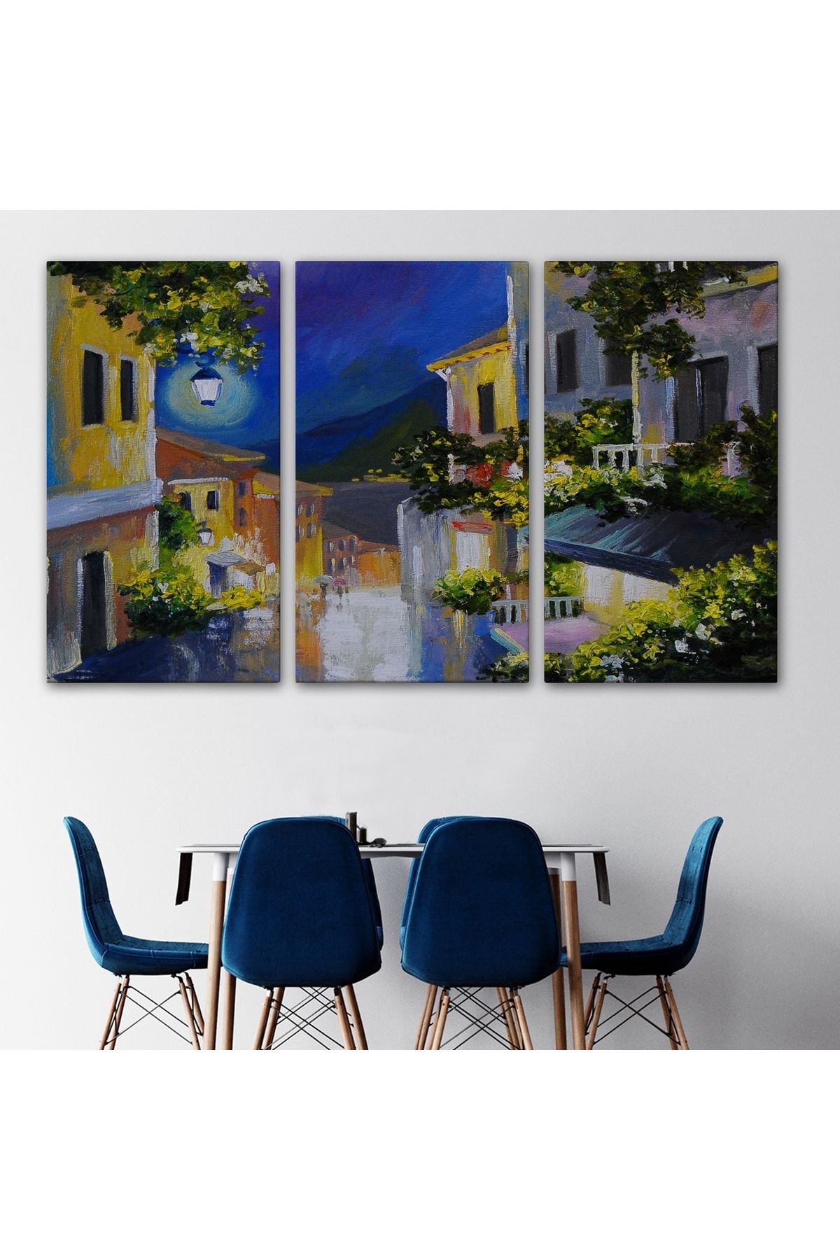 Fenerli Deniz Manzaralı Sokak, Kanvas Duvar Tablosu-1189