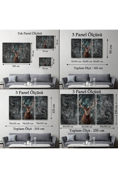 Geyik Dekoratif Kanvas Tablo 1164