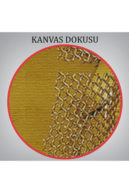 Metalik 3D Efektli Altın İnsan Kanvas Tablo, Modern Duvar Dekoru-5368