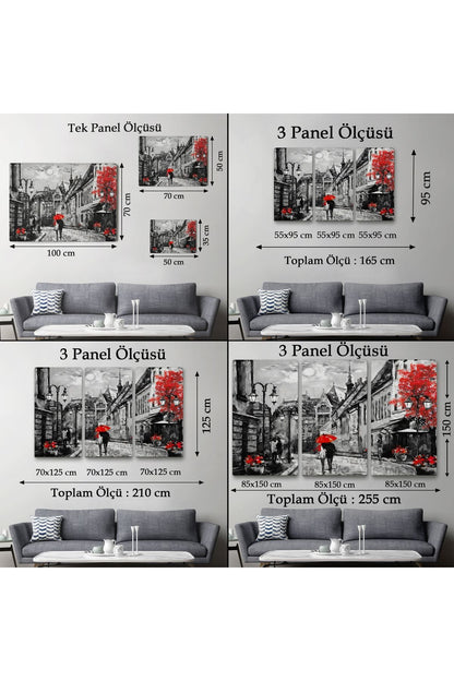 Kanvas Tablo, Duvar Dekoru, Yağlıboya Görünüm Budapeşte Sokakları Macaristan 3546 BUNGKNV