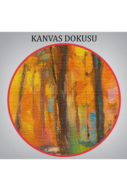 Moskova Parkta Gece Manzarası Kanvas Tablo-5986