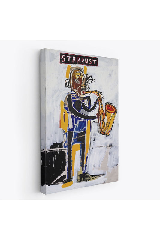 Jean Michel Basquiat Stardust Saksafon Kanvas Tablo, Sokak sanatı, Pop Art-4963