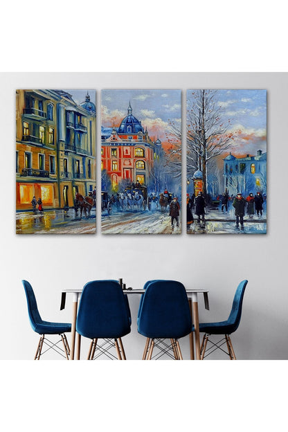Kiev Ukranya Yağlıboya Görünüm Dekoratif Kanvas Tablo-3513