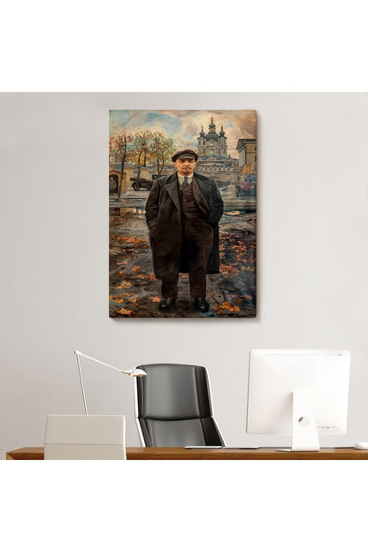 Vladimir Lenin  Sovyet Dönemi Rusya Dekoratif Duvar Tablosu-6194