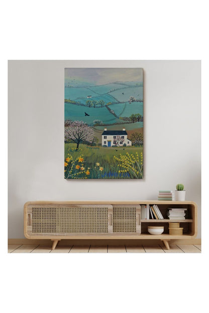 Kanvas Tablo, Duvar Dekoru, Köy Evi Manzarası İngiltere 6023 BUNGKNV