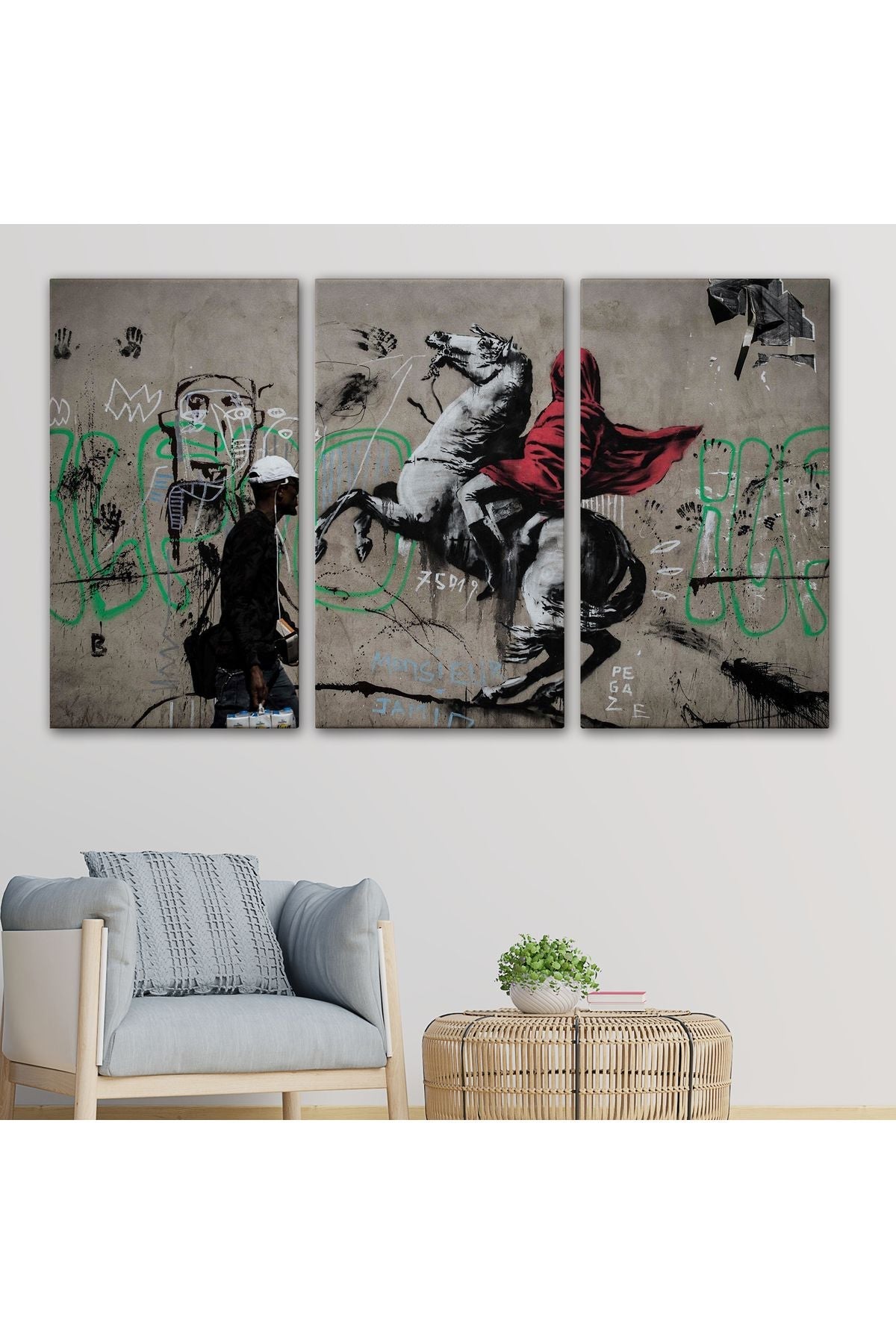 Banksy Napolyon Geçişi Alpler Kanvas Tablosu-5094