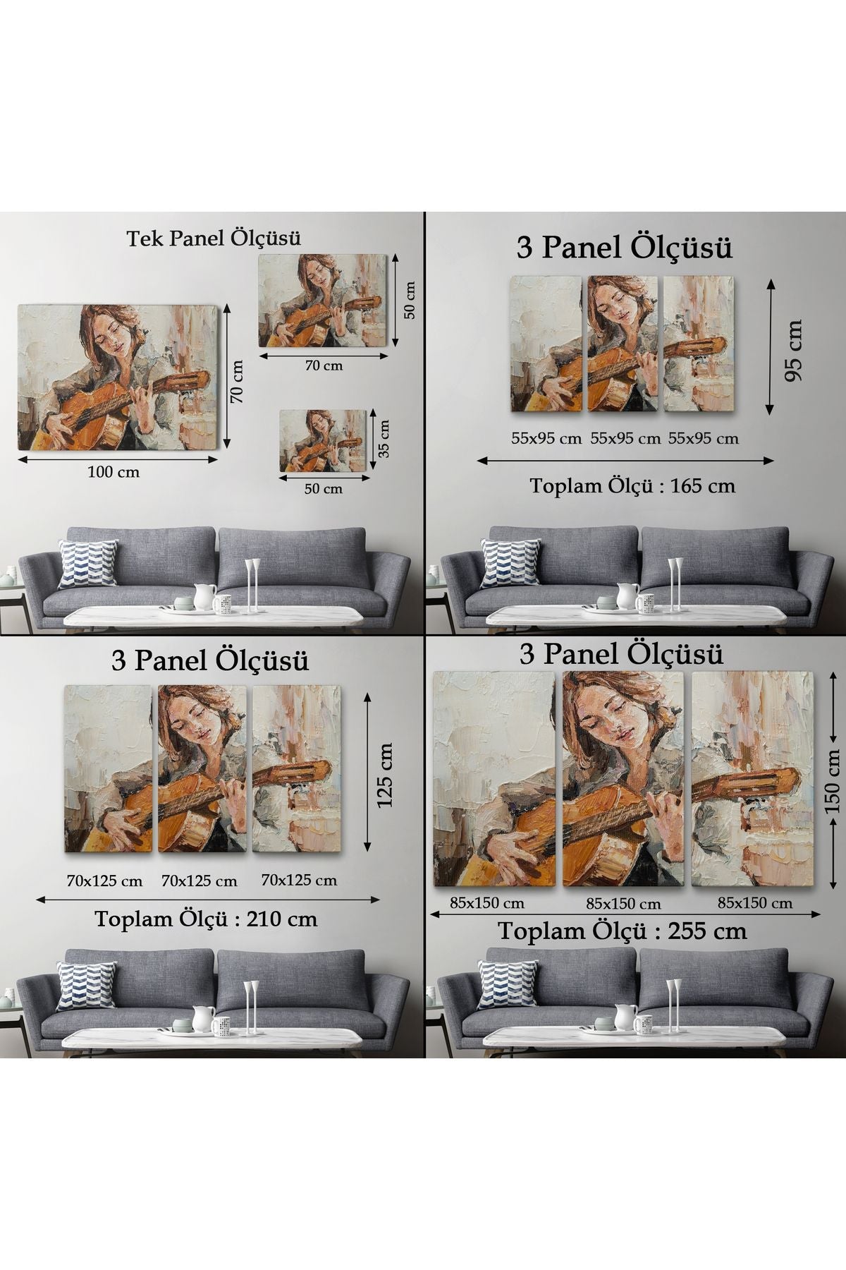 Gitar Çalan Kız Duvar Tablosu-1241