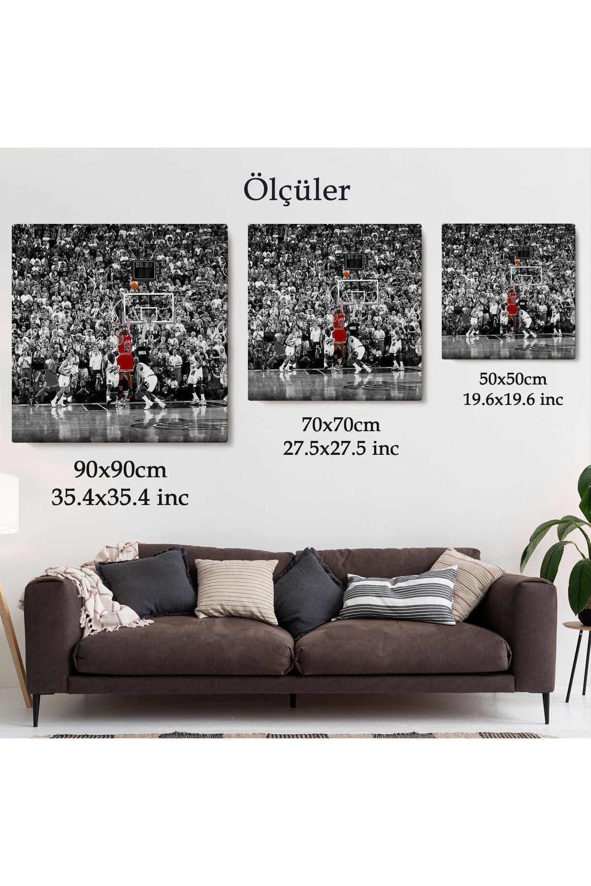 Michael Jordan Üçlük Şutu Kanvas Tablo-5171