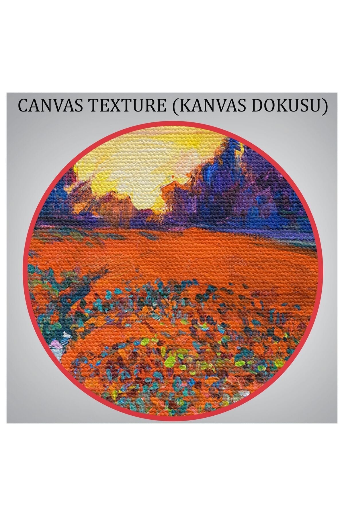 Kanvas, Duvar Tablosu, Dekoratif, Haşhaş Tarlası, Yağlı Boya 1211 EGKNV