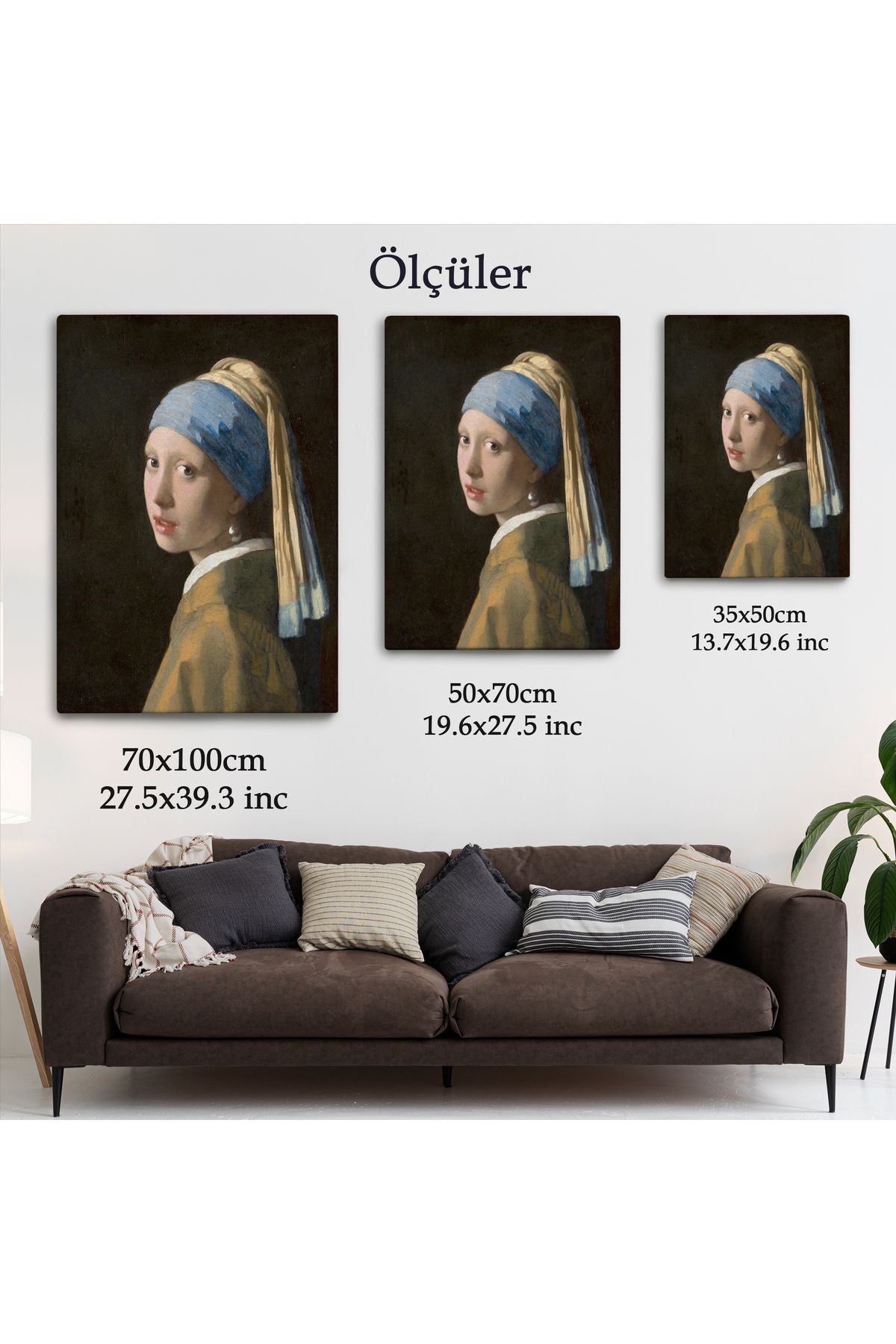 İnci Küpeli Kız Kanvas Tablo, Ressam Johannes Vermeer -4969