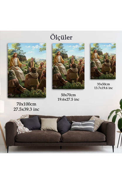 İsa Mesih Havarilerine Ders Veriyor, Hristiyan Hediye Tablosu Jesus Christ -6382