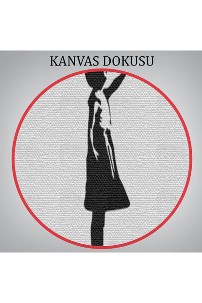 Her Zaman Umut Vardır Yazan Kanvas Tablo, Kırmızı Balonlu Kız ,Banksy Grafitti Sokak Sanatı-5135