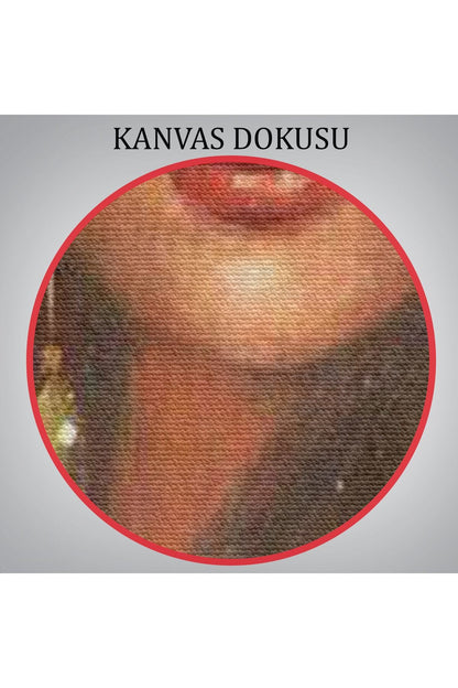 Kırmızı Başörtülü Güzel kadın Duvar Tablosu-6206