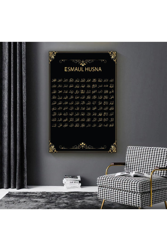 Esmaül Hüsna Dini Kanvas Tablo