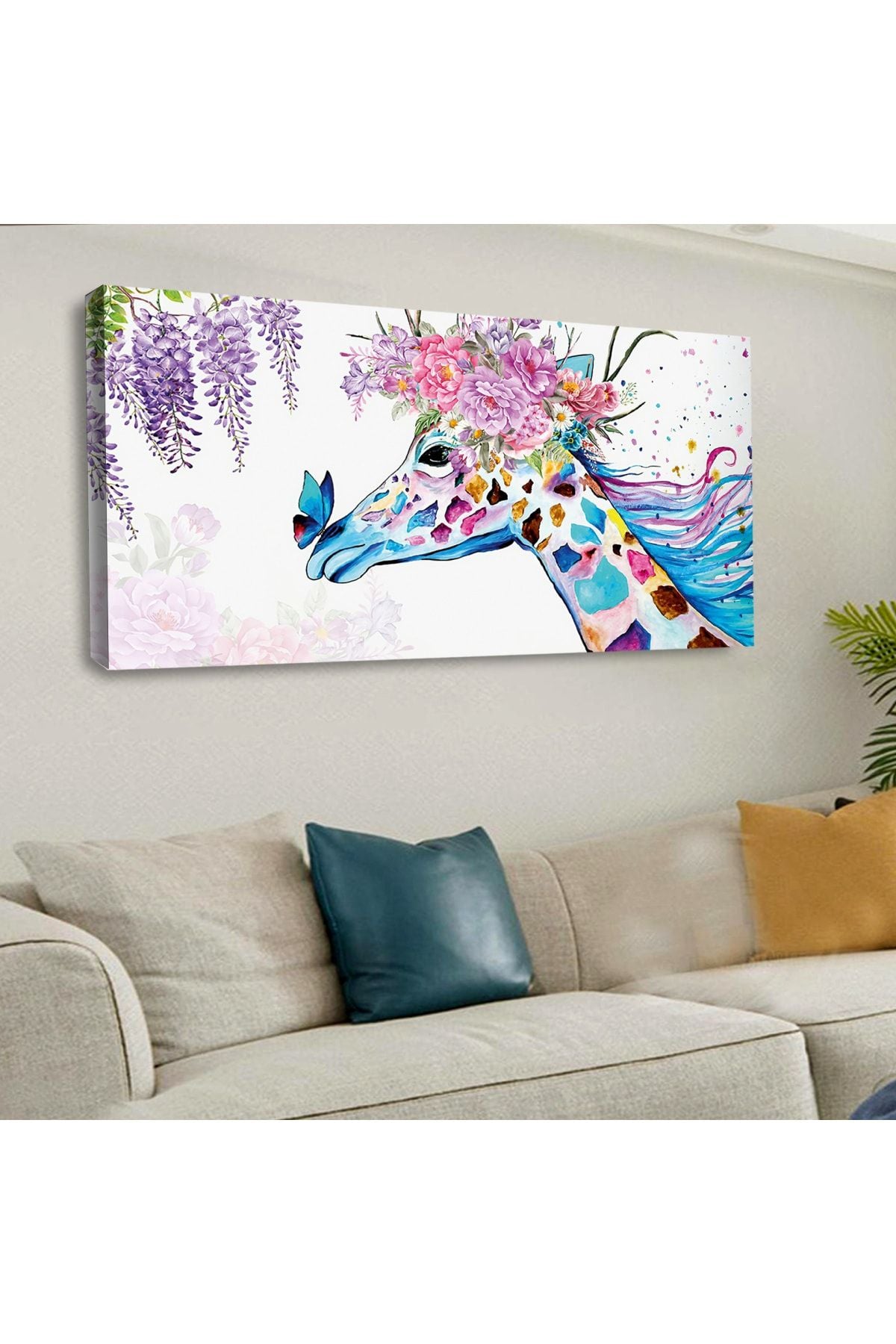 Kanvas Zürafa Tablo