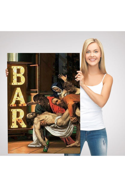 İsa'nın Defni Parodi Hrıstiyan Hediyesi Dekoratif Duvar Tablosu-6256