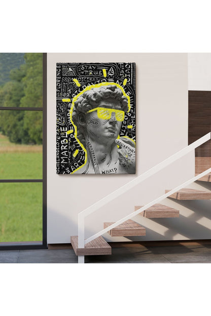 Michelangelo Buonarroti Davud Pop Art Tablosu-6376