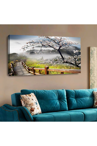 Kanvas Sisli Doğa Yürüyüşü Tablosu