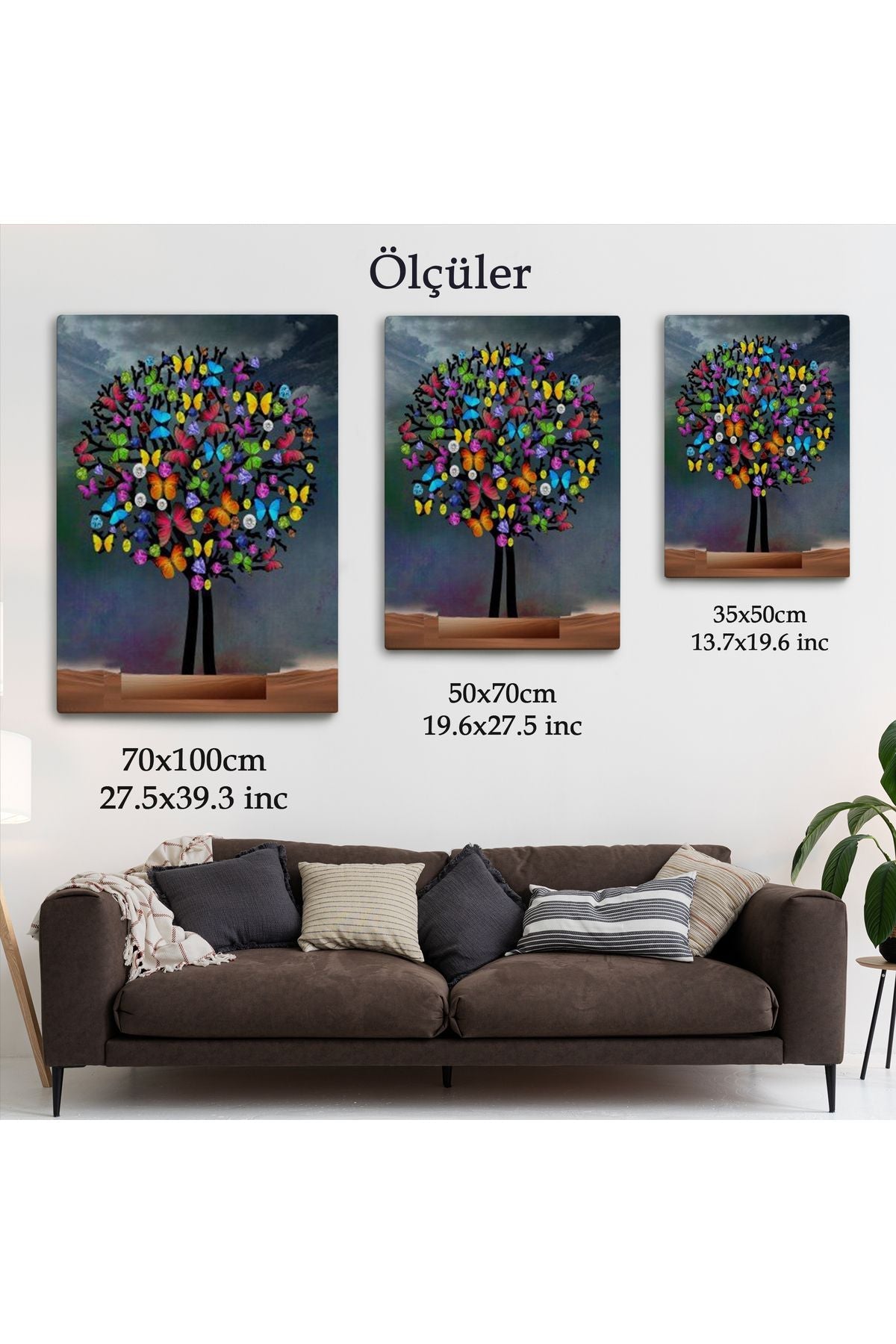 Kanvas Tablo, Duvar Dekoru, Kelebek Ağacı 6050 BUNGKNV