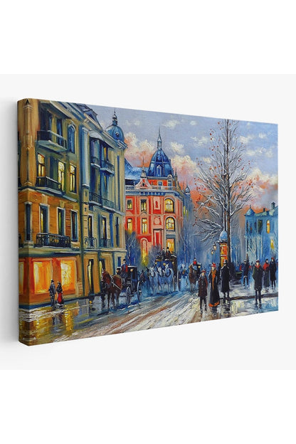 Kiev Ukranya Yağlıboya Görünüm Dekoratif Kanvas Tablo-3513